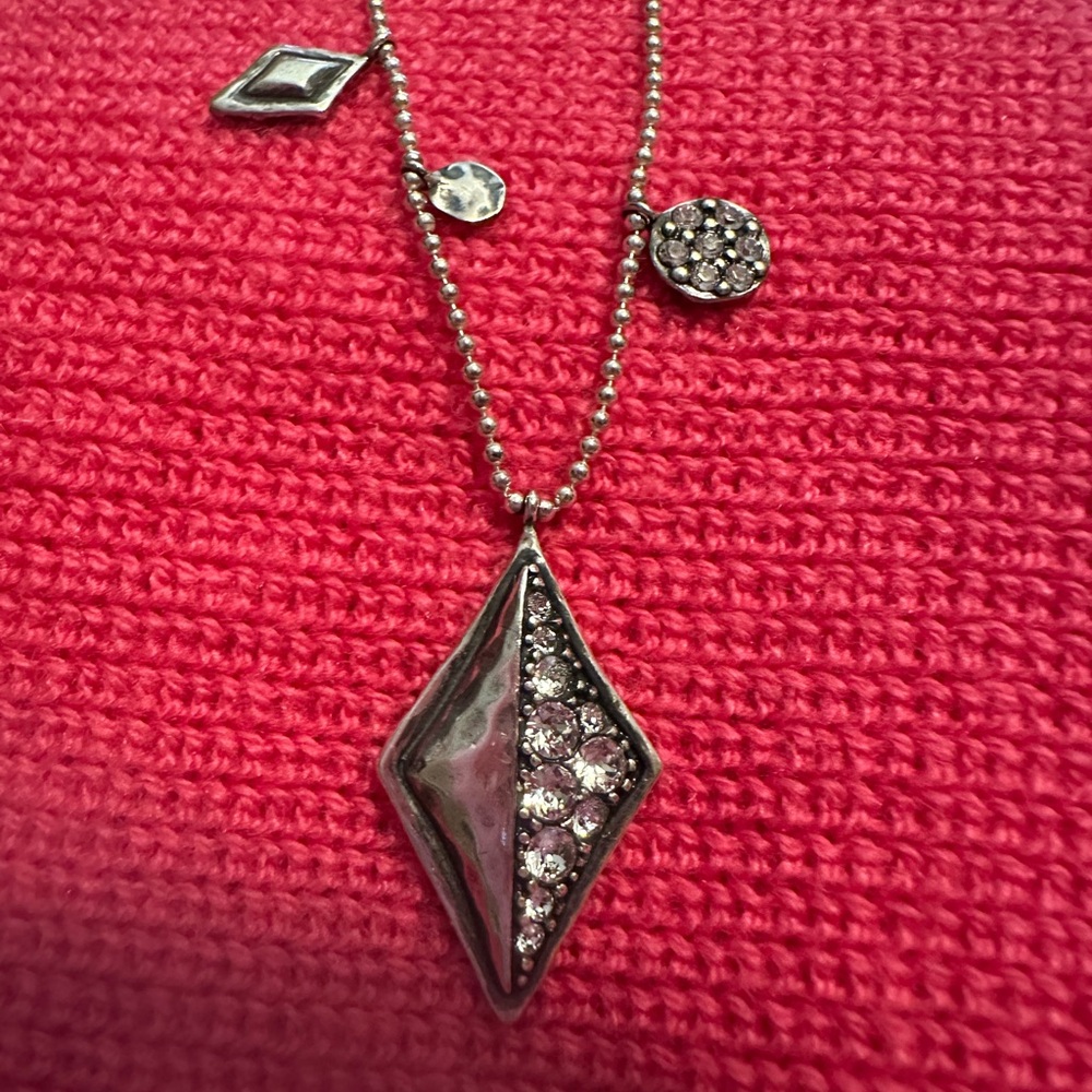 Vintage Sterling Silver Silpada Swarovski Crystal Icy Elements Necklace